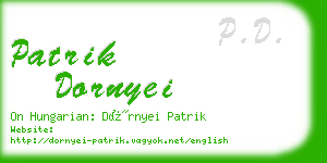 patrik dornyei business card